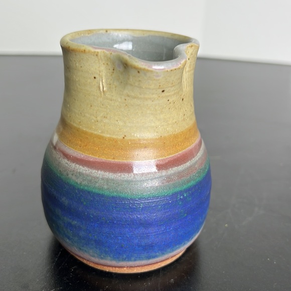 Pottery Ceramic Creamer Small Pitcher Handmade Holloman Pottery - Picture 4 of 8